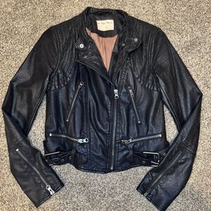 Free People We The Free Heartbreaker moto faux leather jacket XS F13-40